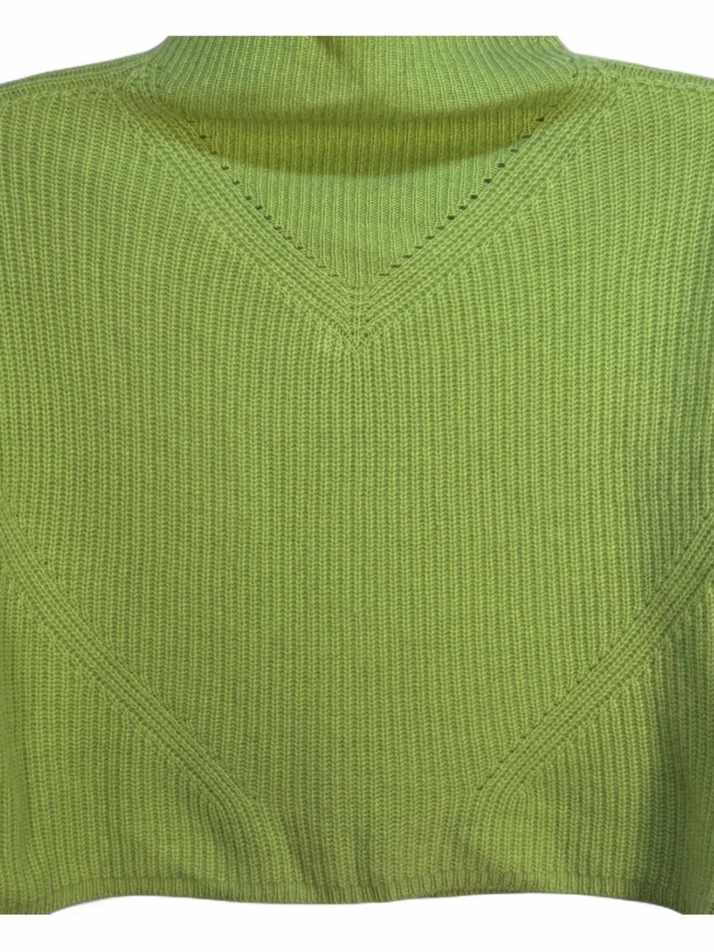 ANTHROPOLOGIE Women’s The Enza Ribbed Cashmere Sweater Crop Long-Sleeve Size XS - Picture 10 of 12